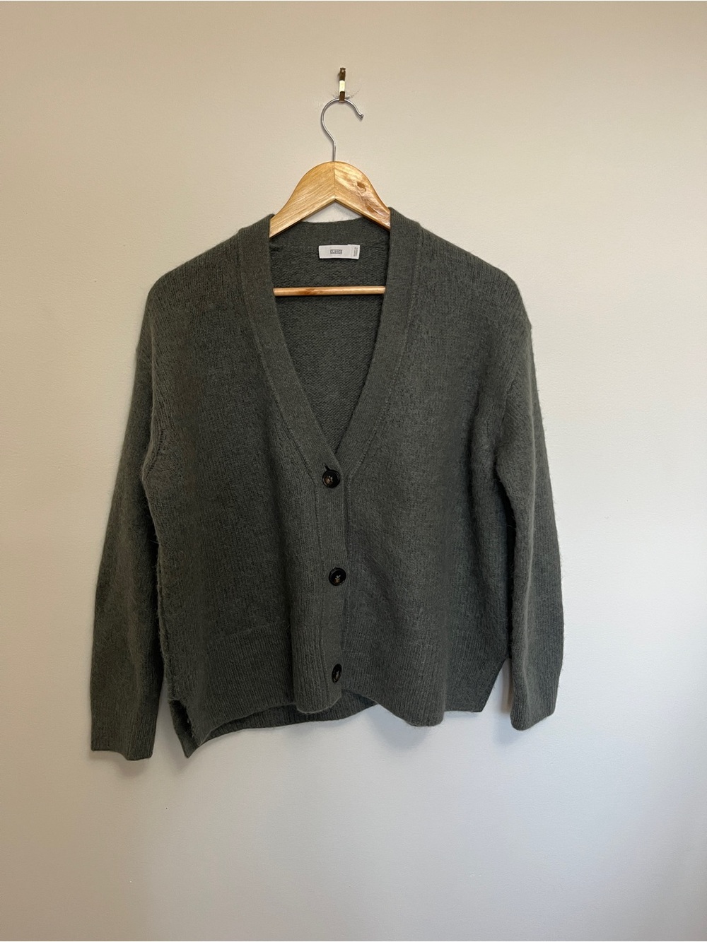 Closed Alpaca Wool Oversized Green Knit Cardigan Sweater Small